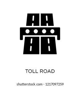 Toll road icon. Toll road symbol design from Maps and locations collection. Simple element vector illustration on white background.