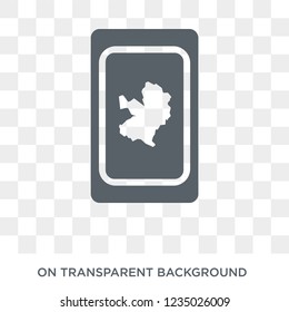 Toll road icon. Trendy flat vector Toll road icon on transparent background from Maps and Locations collection. 