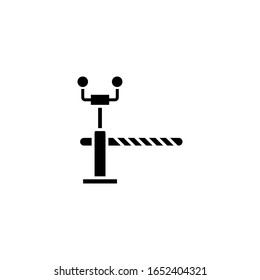 Toll road icon vector isolated on white background. Outline parking barrier icon illustration. Subway symbol. Trendy Flat style for graphic design, Web site, UI. EPS10. 