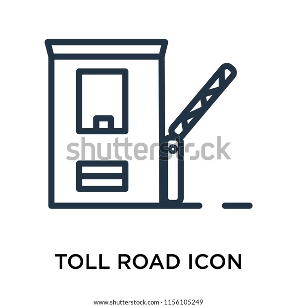 Vektor Stok Toll Road Icon Vector Isolated On Tanpa Royalti 1156105249