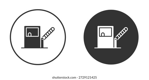 Mautstraße Symbol Vektor Silhouette in schwarz. einfacher flacher Symbolvektor.