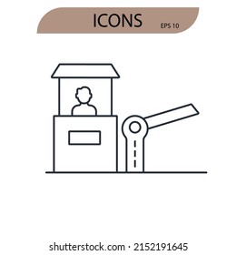 Toll road icons  symbol vector elements for infographic web