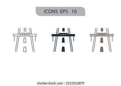 toll road icons  symbol vector elements for infographic web