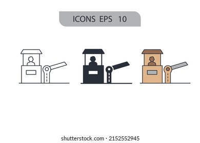 Toll road icons  symbol vector elements for infographic web
