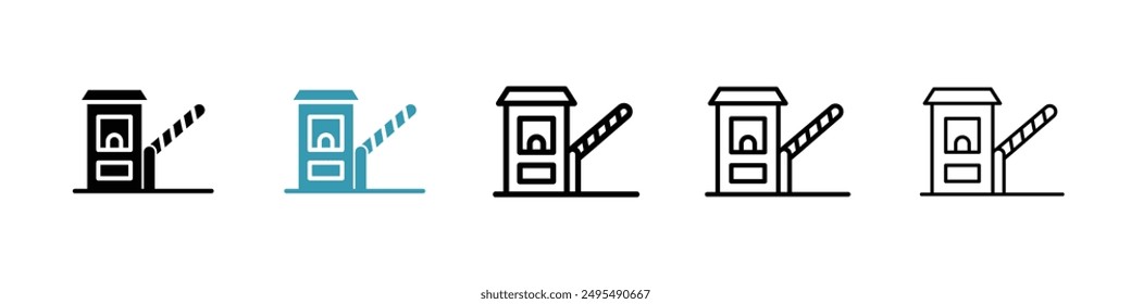 Toll road line icon vector set.