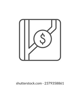 Toll road line outline icon