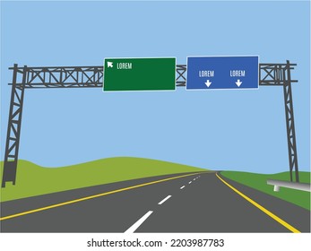 Toll Road sign illustration background vector