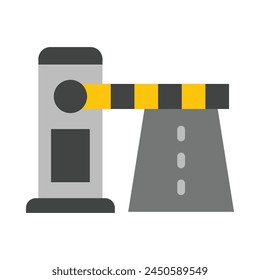 Toll Road Vector Flat Icon Design