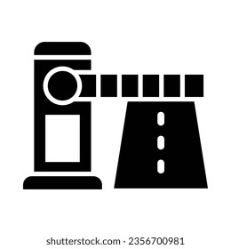 Toll Road Vector Glyph Icon For Personal And Commercial Use.
