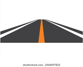 toll road vector on white background