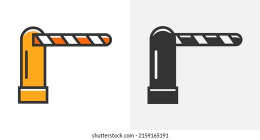 Toll security parking car barrier. Checkpoint gate border logoaccess.