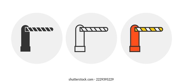 Toll security parking car barrier. Checkpoint gate border logoaccess. Toll checkpoint