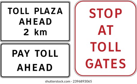 Toll signs, Road signs in the Philippines