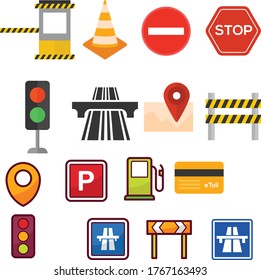 Toll and traffic sign color