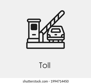 Toll vector icon. Editable stroke. Symbol in Line Art Style for Design, Presentation, Website or Apps Elements, Logo. Pixel vector graphics - Vector