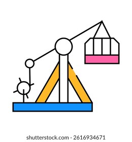 tollenon old weapon line icon vector. tollenon old weapon sign. isolated symbol illustration