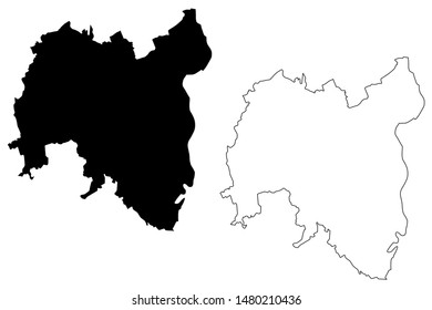 Tolna County (Hungary, Hungarian counties) map vector illustration, scribble sketch Tolna map