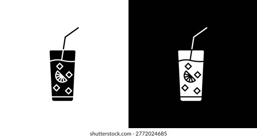Tom Collins icon flat design set. Vector Illustrations