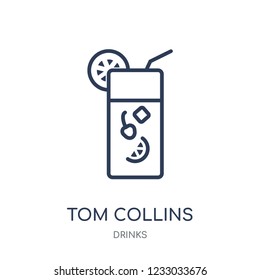Tom Collins icon. Tom Collins linear symbol design from drinks collection. Simple outline element vector illustration on white background