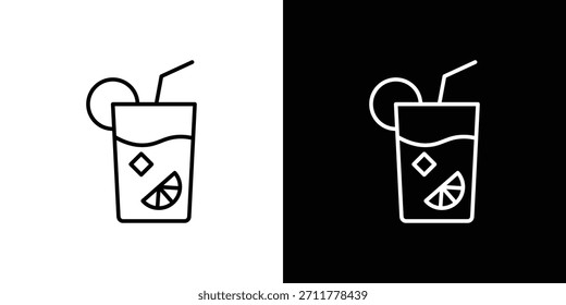 Tom Collins-Symbolkontur. Vektorisoliertes Piktogramm für das Web