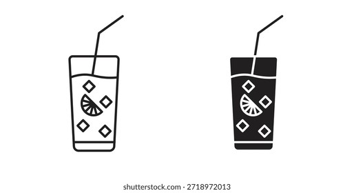Tom Collins icon. Symbol, logo illustration. graphic icon set