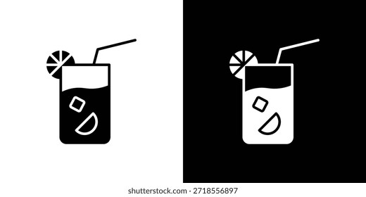 Ilustración vectorial de iconos de Tom Collins - iconos vectoriales de estilo negro de alta calidad