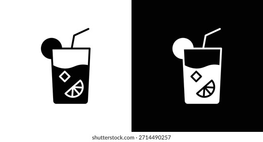 Tom Collins Symbole Vektor Silhouette Design. Grafik-Design-Illustration mit Vektorgrafik.