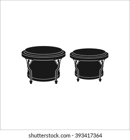 Tom tom drums  simple icon on white background