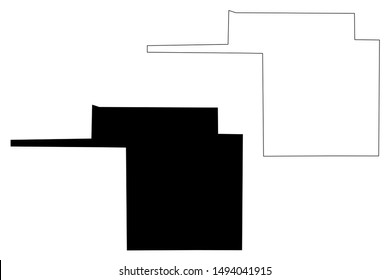 Tom Green County, Texas (Counties In Texas, United States Of America,USA, U.S., US) Map Vector Illustration, Scribble Sketch Tom Green Map