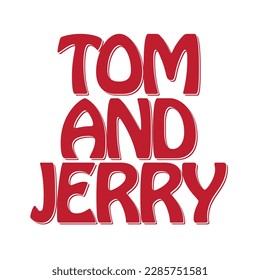 Diseño de letras Tom y jerry 3d