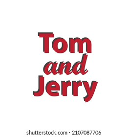 Diseño de letras de Tom y jerry