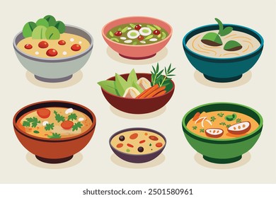 Tom Kha Gai Color Art Flavorful Art Showcasing Thai Tom Kha Gai