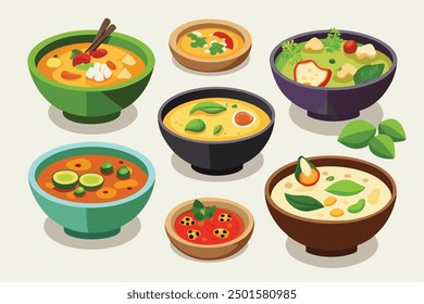 Tom Kha Gai Color Art Stunning Artwork of Savory Tom Kha Gai