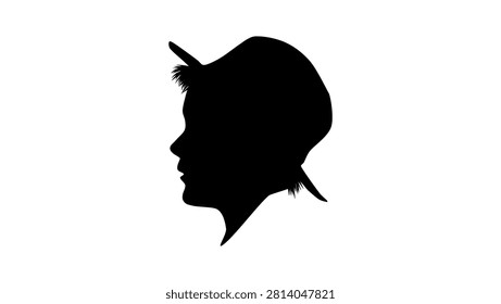 tom sawyer, black isolated vector silhouette