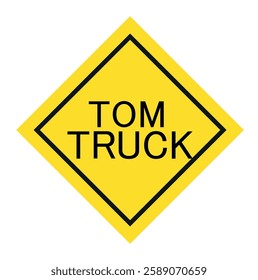 TOM TRUCK vector icon on white background