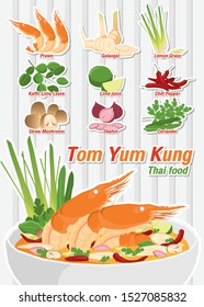 Tom Yom Kung, Thai food, Ingredients