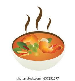 tom yum goong  in bowl