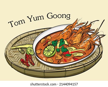 Tom Yum Goong River prawn spicy soup Thai Symbolic Food