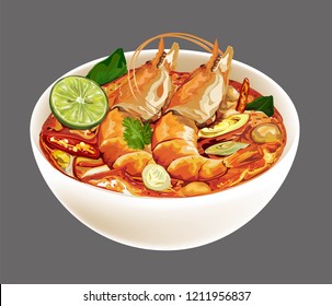 Tom Yum Kung spicy soup Thai food