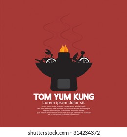 Tom Yum Kung Vector Illustration