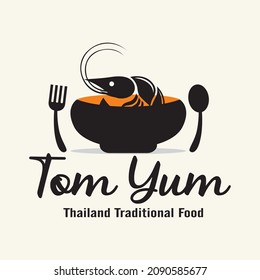 tom yum logo vector illustration - business mascot brand restaurant or street food