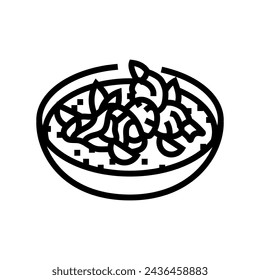 tom yum soup thai cuisine line icon vector. tom yum soup thai cuisine sign. isolated contour symbol black illustration