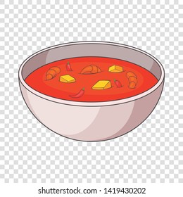 Tom yum thai soup icon. Cartoon illustration of tom yum thai soup vector icon for web design