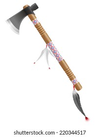 tomahawk american indians vector illustration isolated on white background
