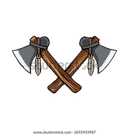 Tomahawk battle axe vector illustration