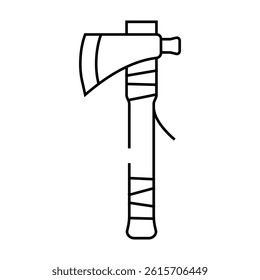 tomahawk blade line icon vector. tomahawk blade sign. isolated contour symbol black illustration