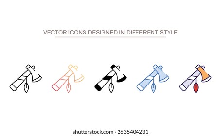 Tomahawk icono de diseño con fondo blanco Ilustración de stock