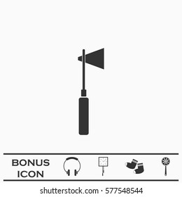 Tomahawk icon flat. Black pictogram on white background. Vector illustration symbol and bonus button