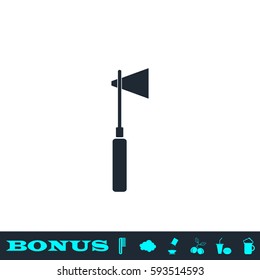 Tomahawk icon flat. Black pictogram on white background. Vector illustration symbol and bonus button