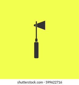 Tomahawk icon flat. Black pictogram on white background. Vector illustration symbol and bonus button